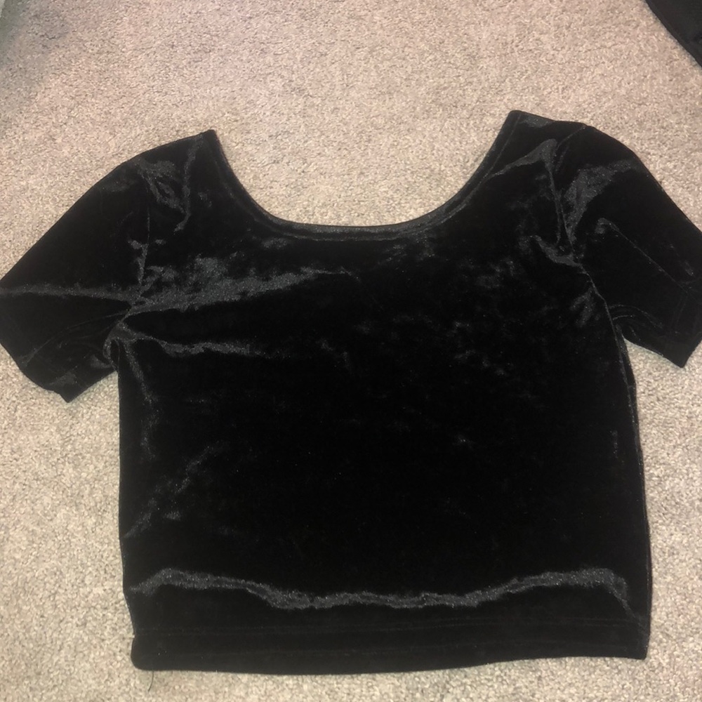 Velvet crop top